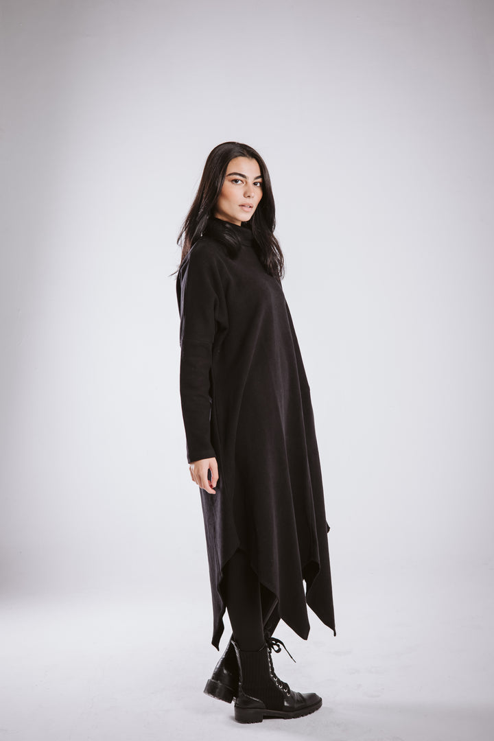 Winter asymmetrical dress