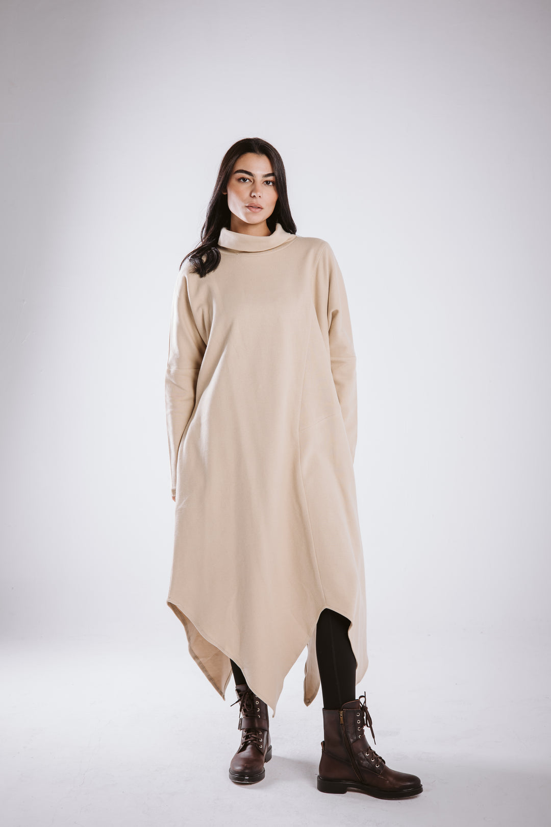 Winter asymmetrical dress