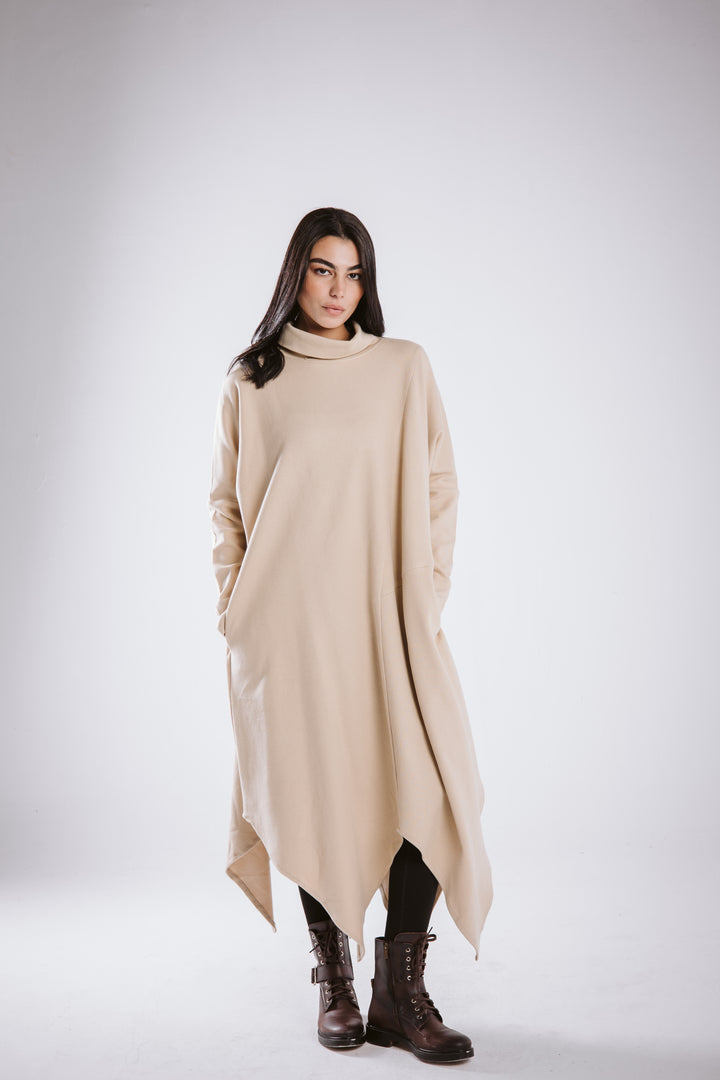 Winter asymmetrical dress