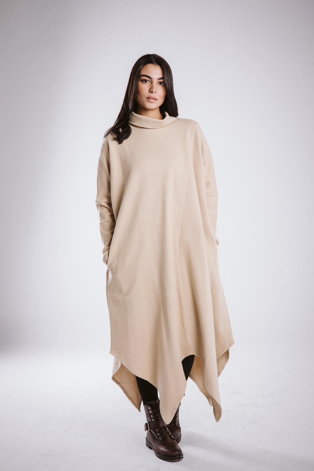 Winter asymmetrical dress