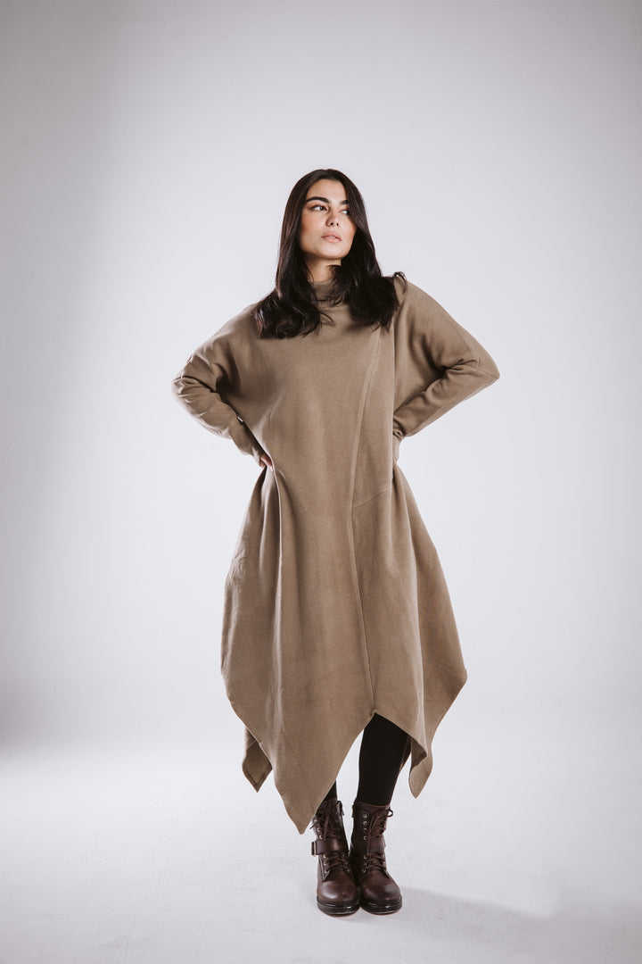 Winter asymmetrical dress