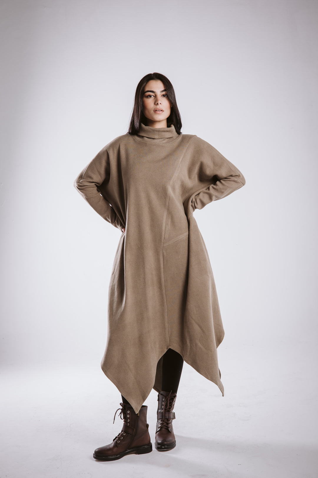 Winter asymmetrical dress