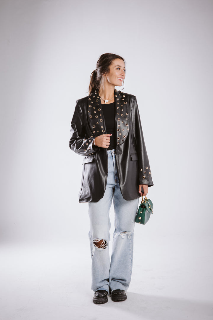 The Rebel Leather  Blazer