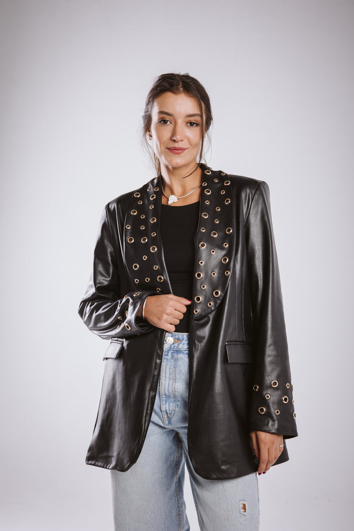 The Rebel Leather  Blazer