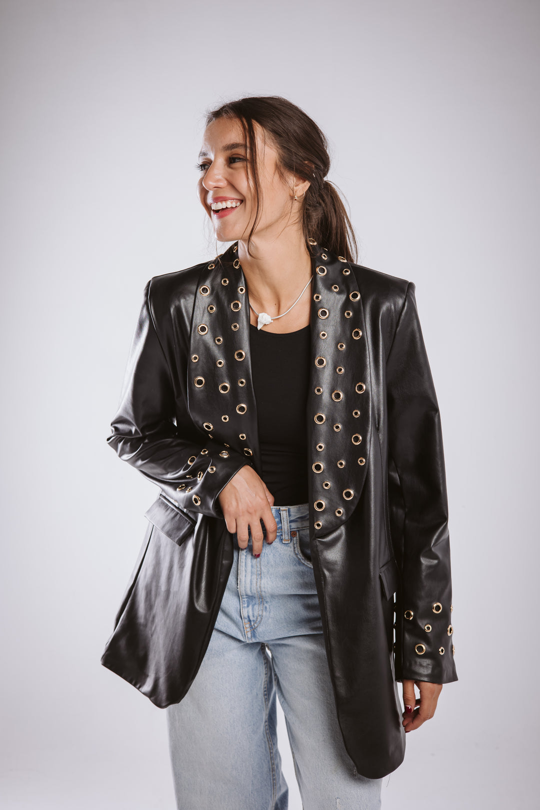 The Rebel Leather  Blazer