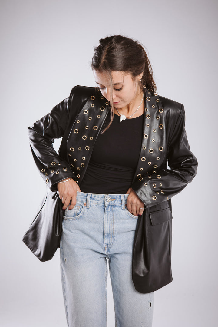 The Rebel Leather  Blazer