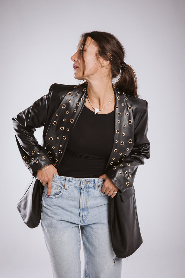 The Rebel Leather  Blazer