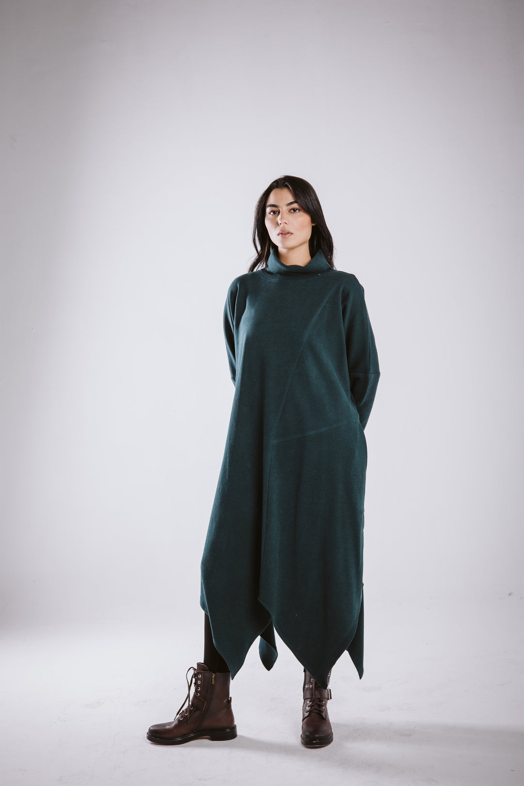 Winter asymmetrical dress