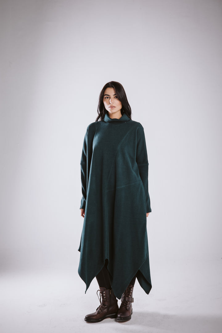 Winter asymmetrical dress