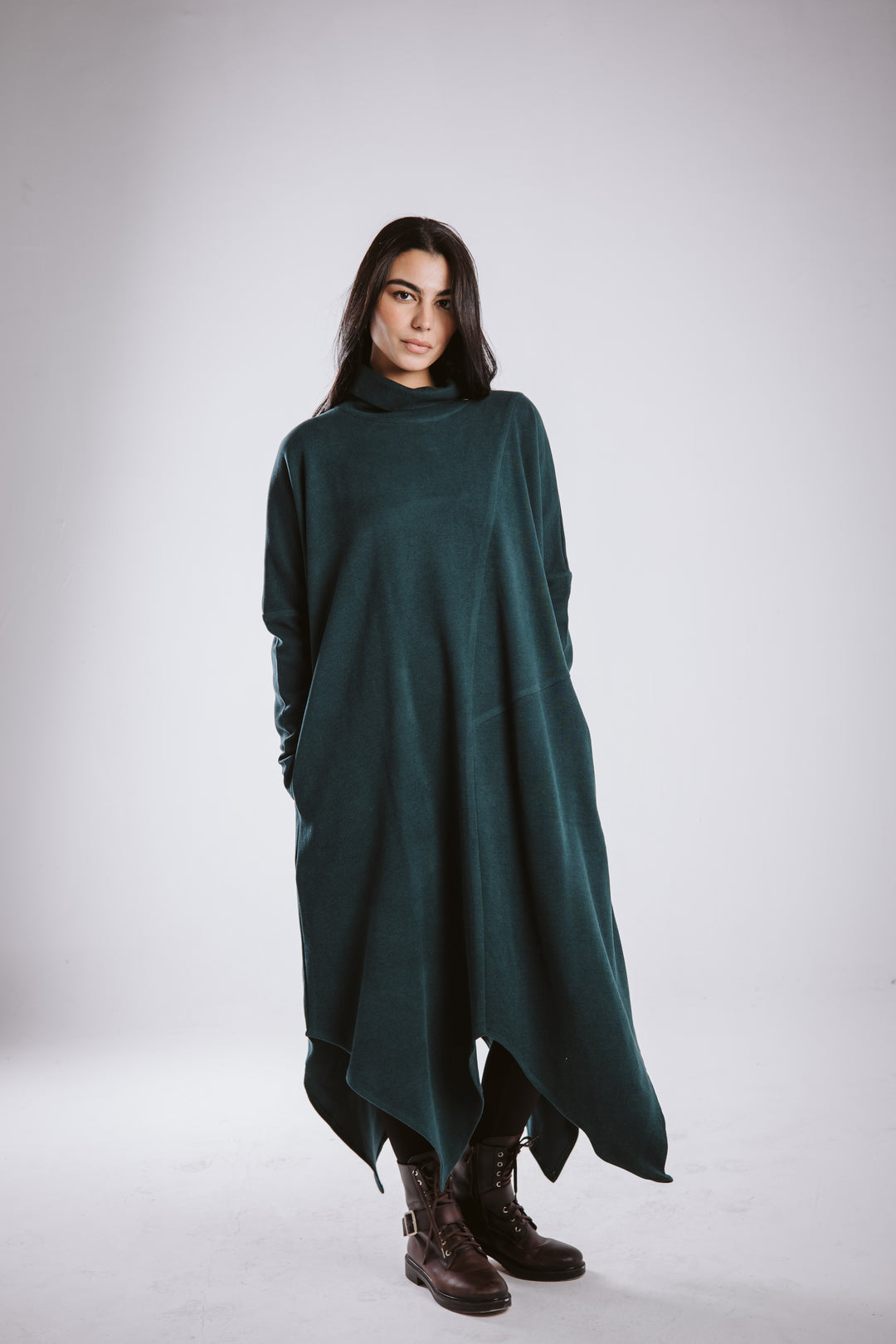 Winter asymmetrical dress