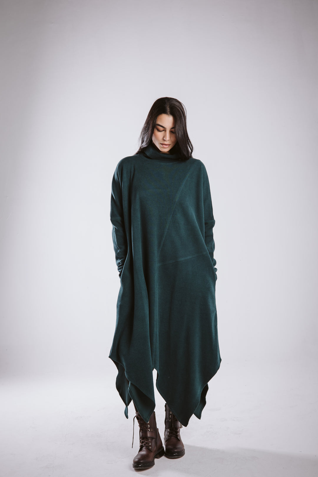 Winter asymmetrical dress