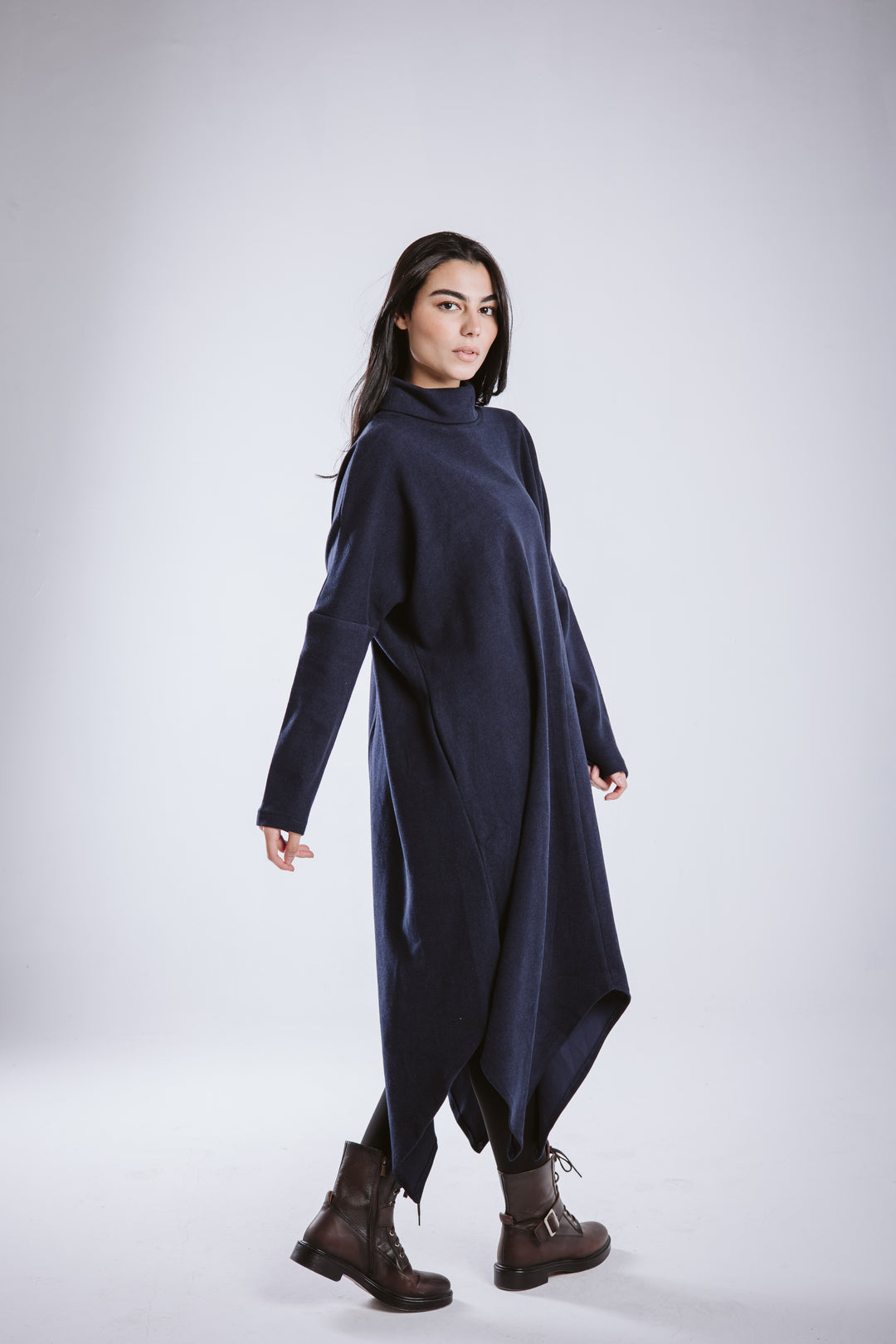 Winter asymmetrical dress