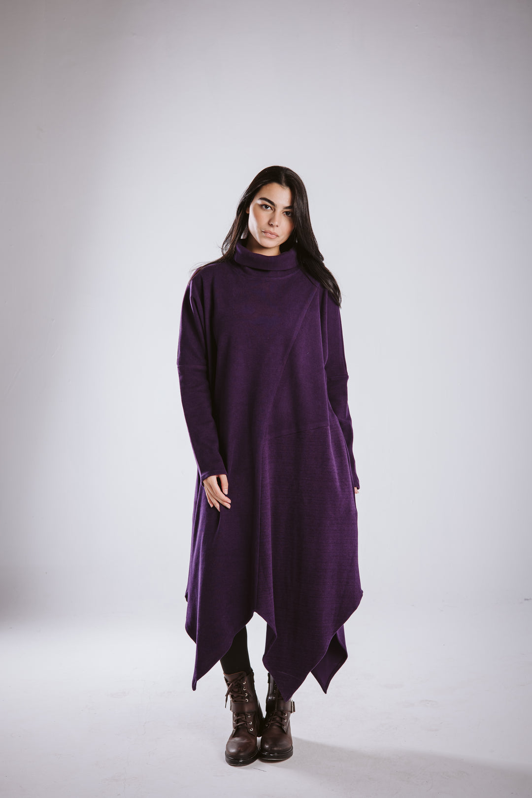 Winter asymmetrical dress