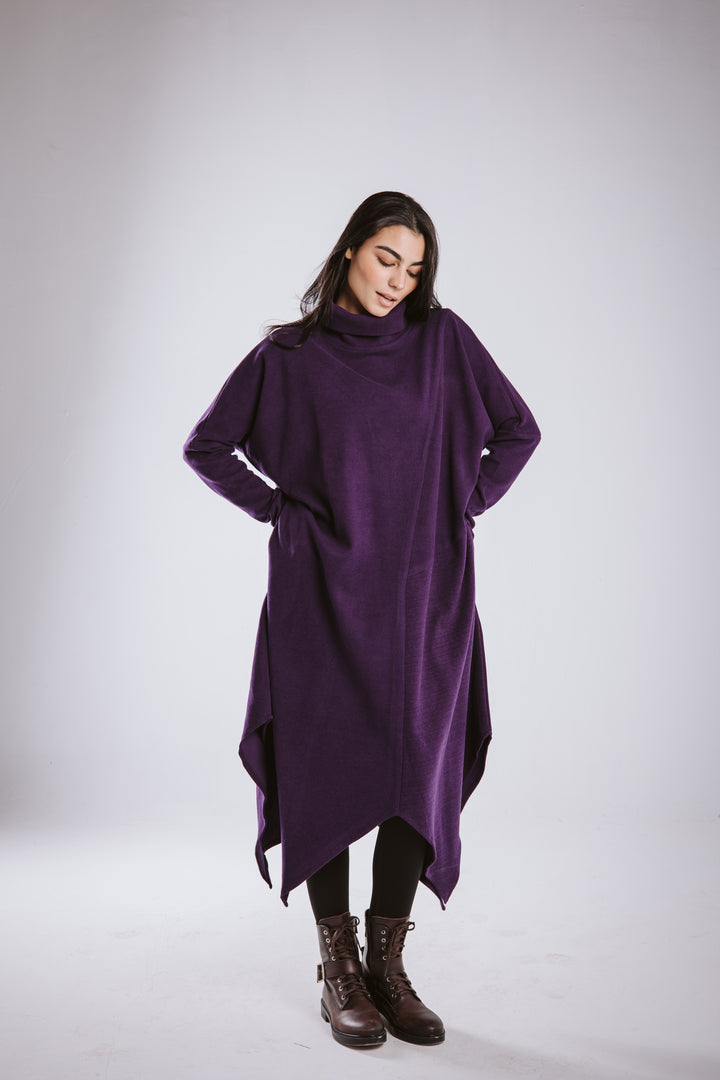 Winter asymmetrical dress