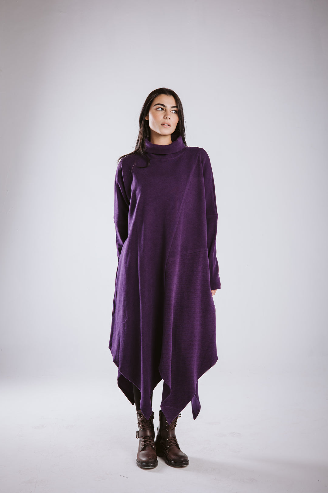 Winter asymmetrical dress