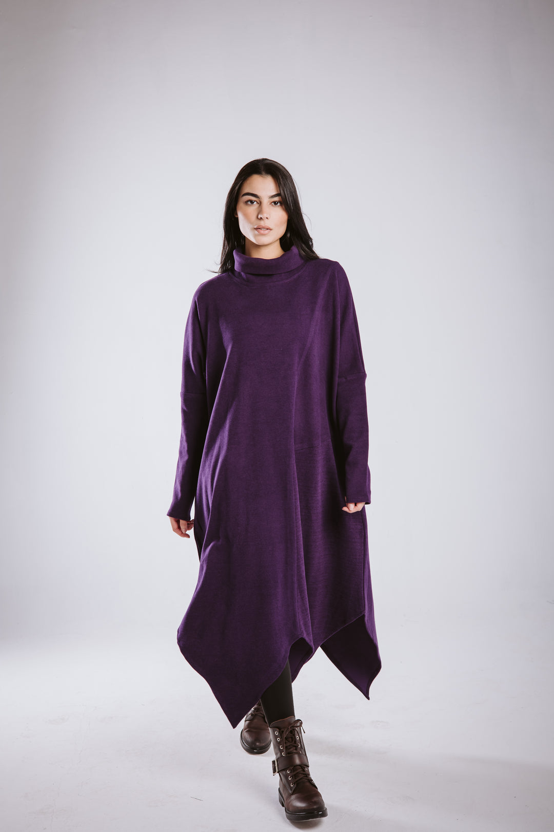 Winter asymmetrical dress