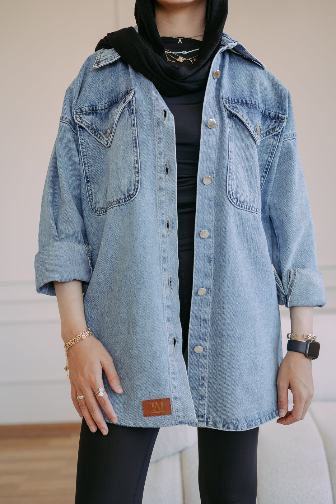 The denim shirt