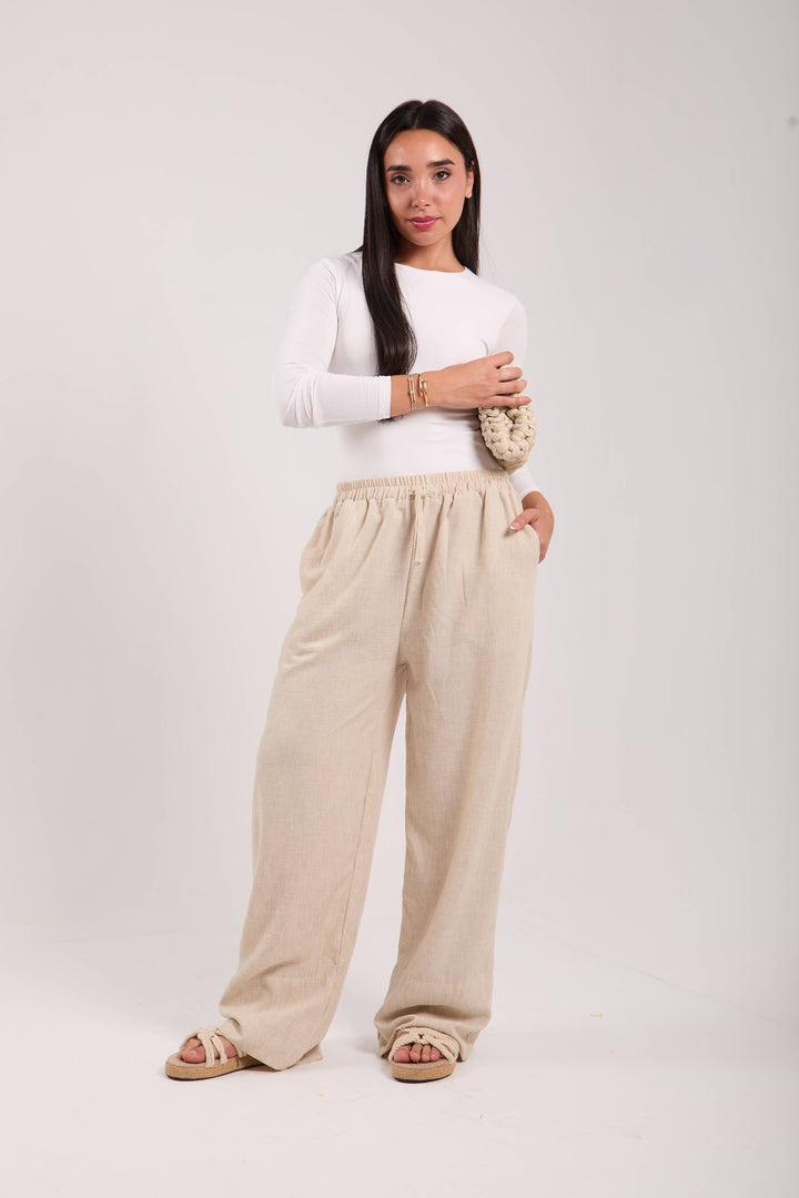 Linen Drawstring Pants
