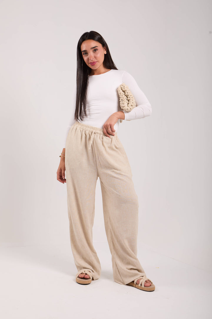 Linen Drawstring Pants