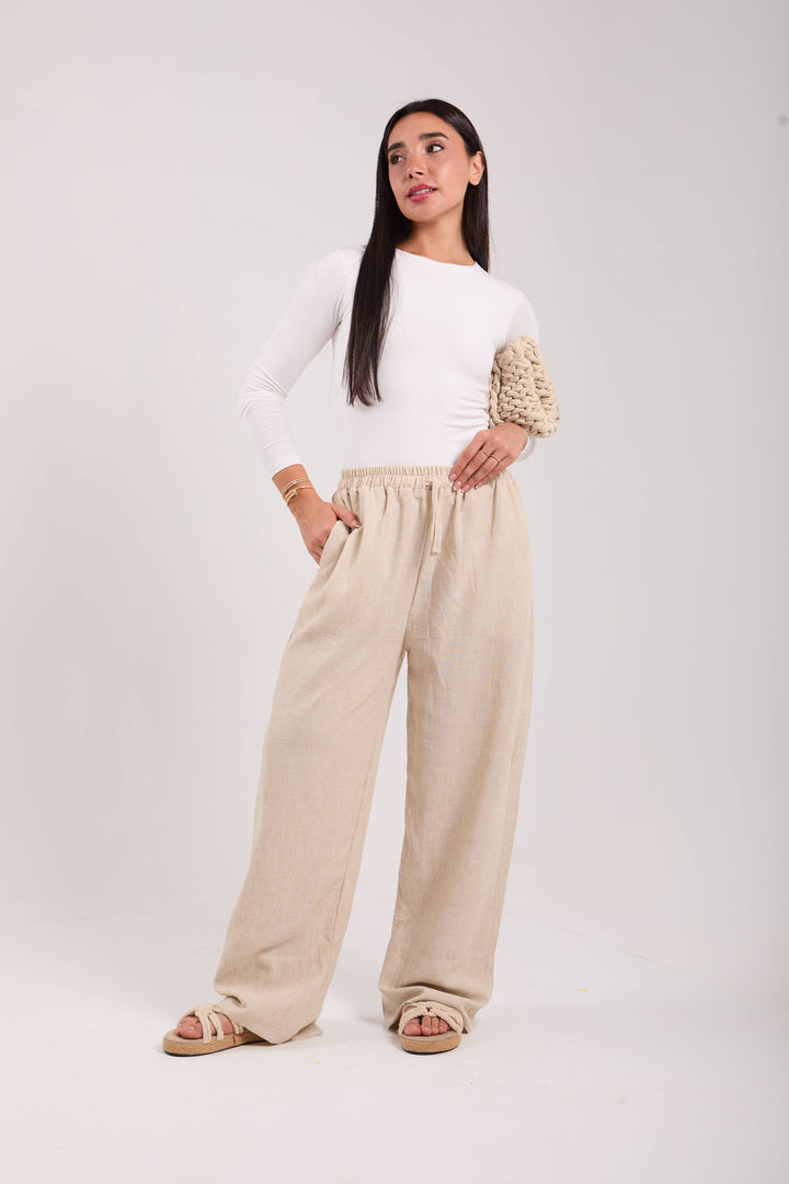 Linen Drawstring Pants
