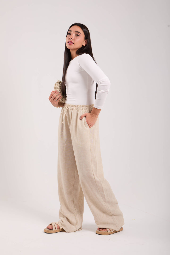 Linen Drawstring Pants