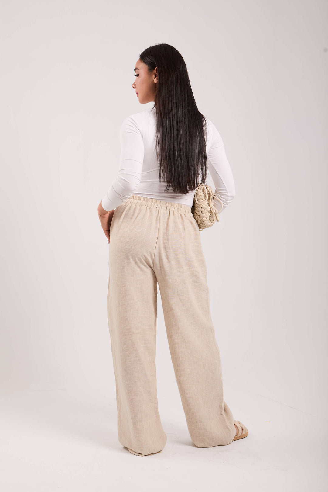 Linen Drawstring Pants