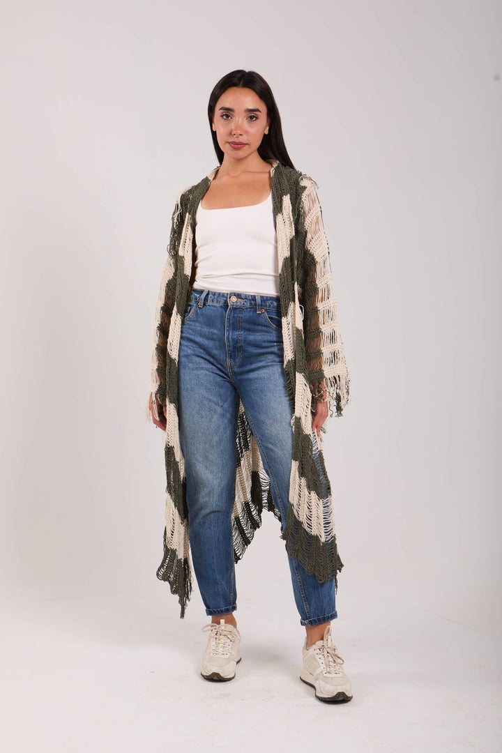 Serenity Handwoven Fringe Cardigan