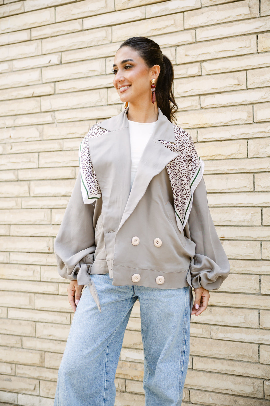 Oversized Buttoned Jacket