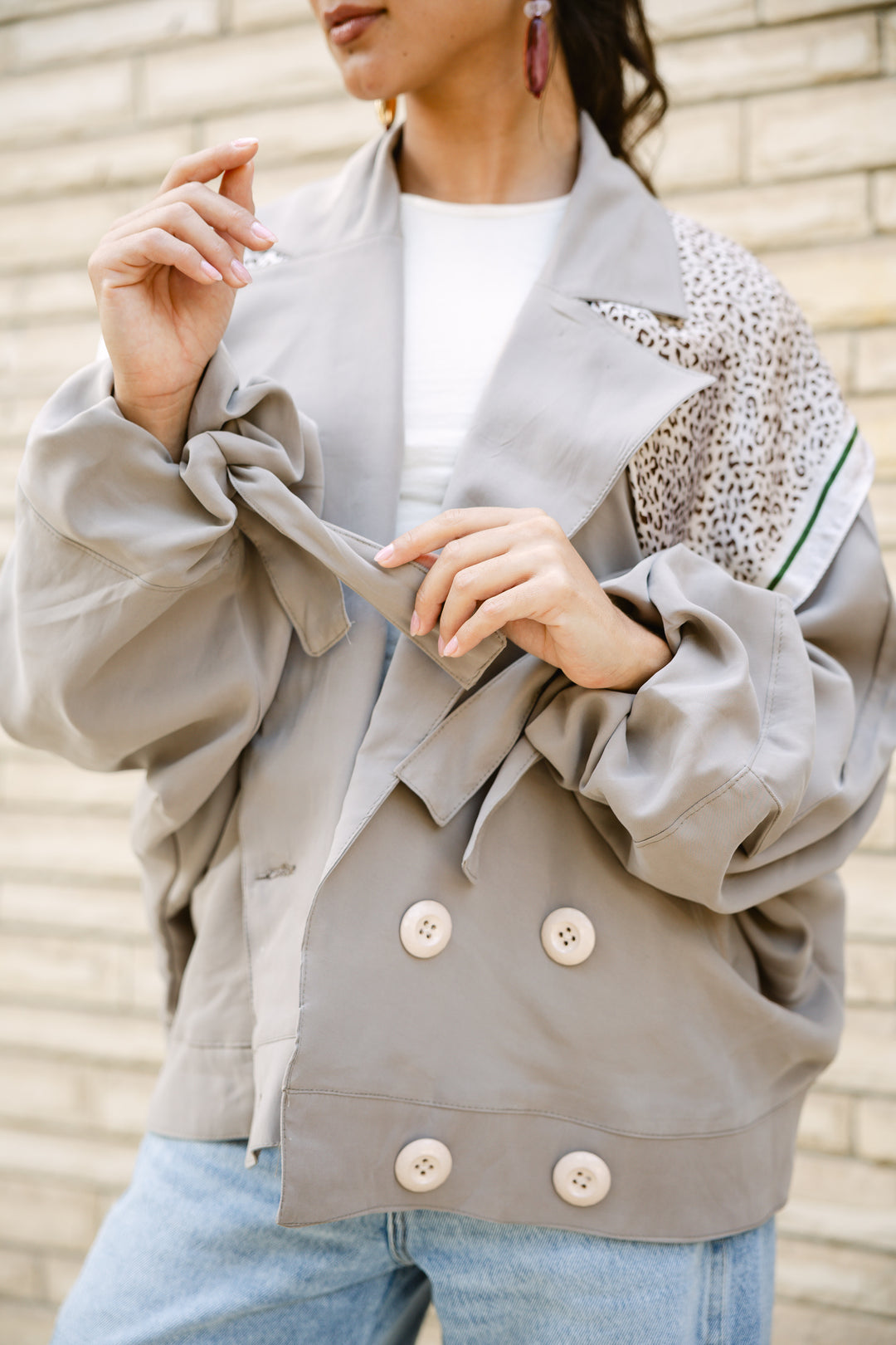 Oversized Buttoned Jacket