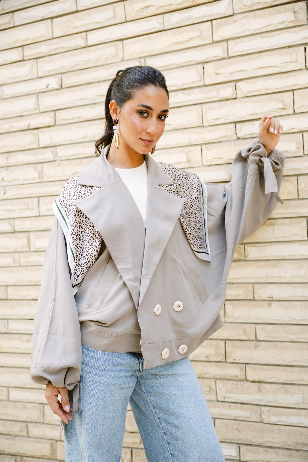 Oversized Buttoned Jacket