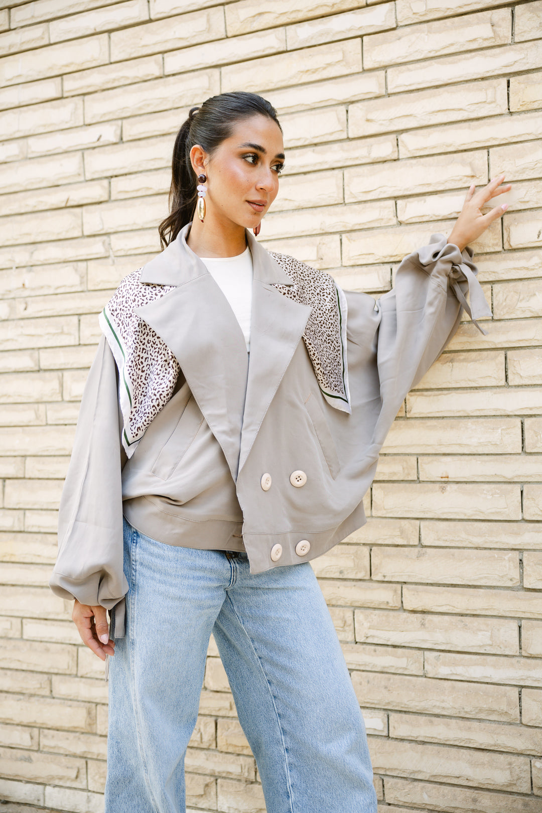 Oversized Buttoned Jacket