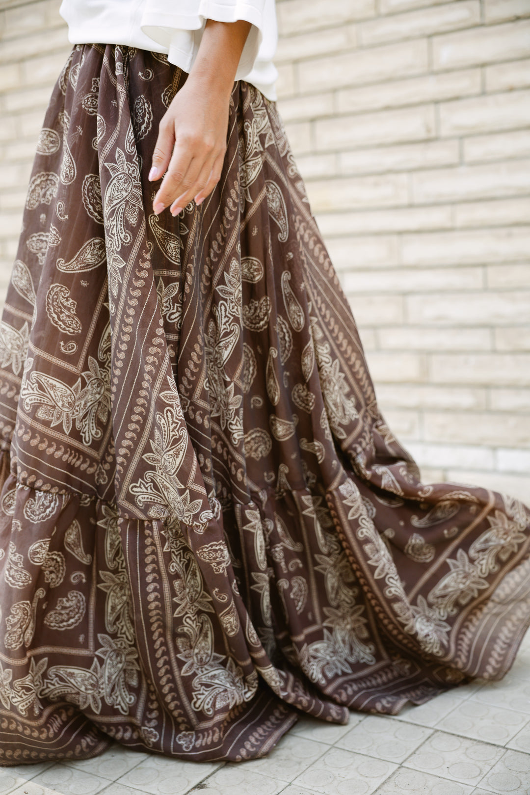 Paisley Skirt - Brown