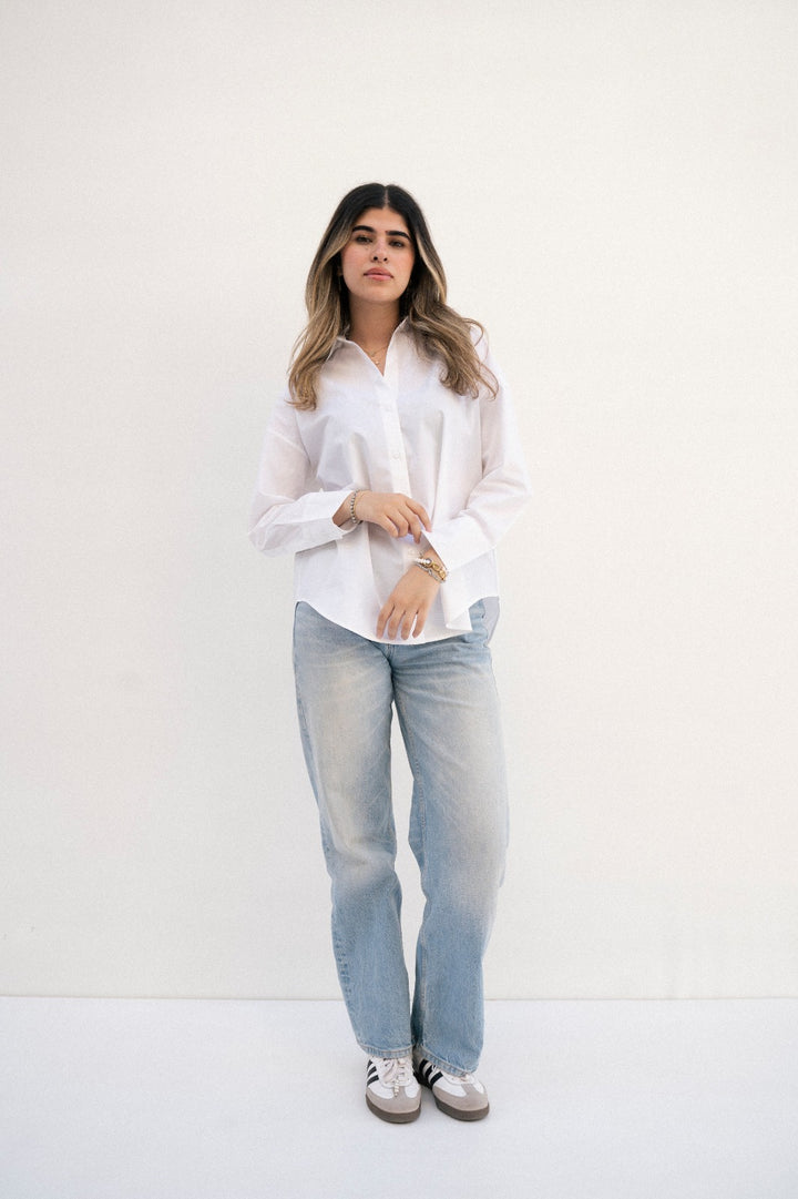 White poplin shirt