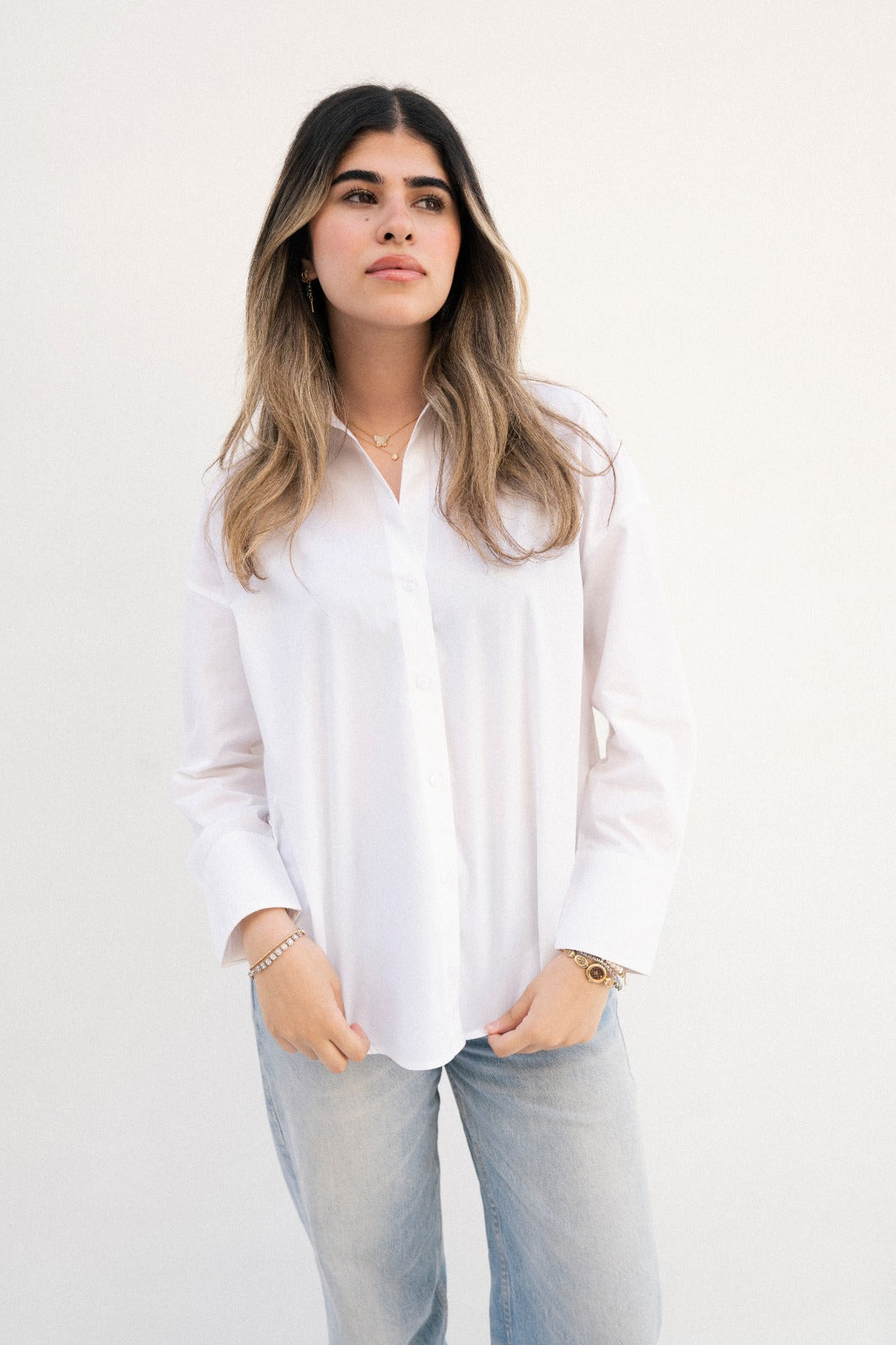 White poplin shirt