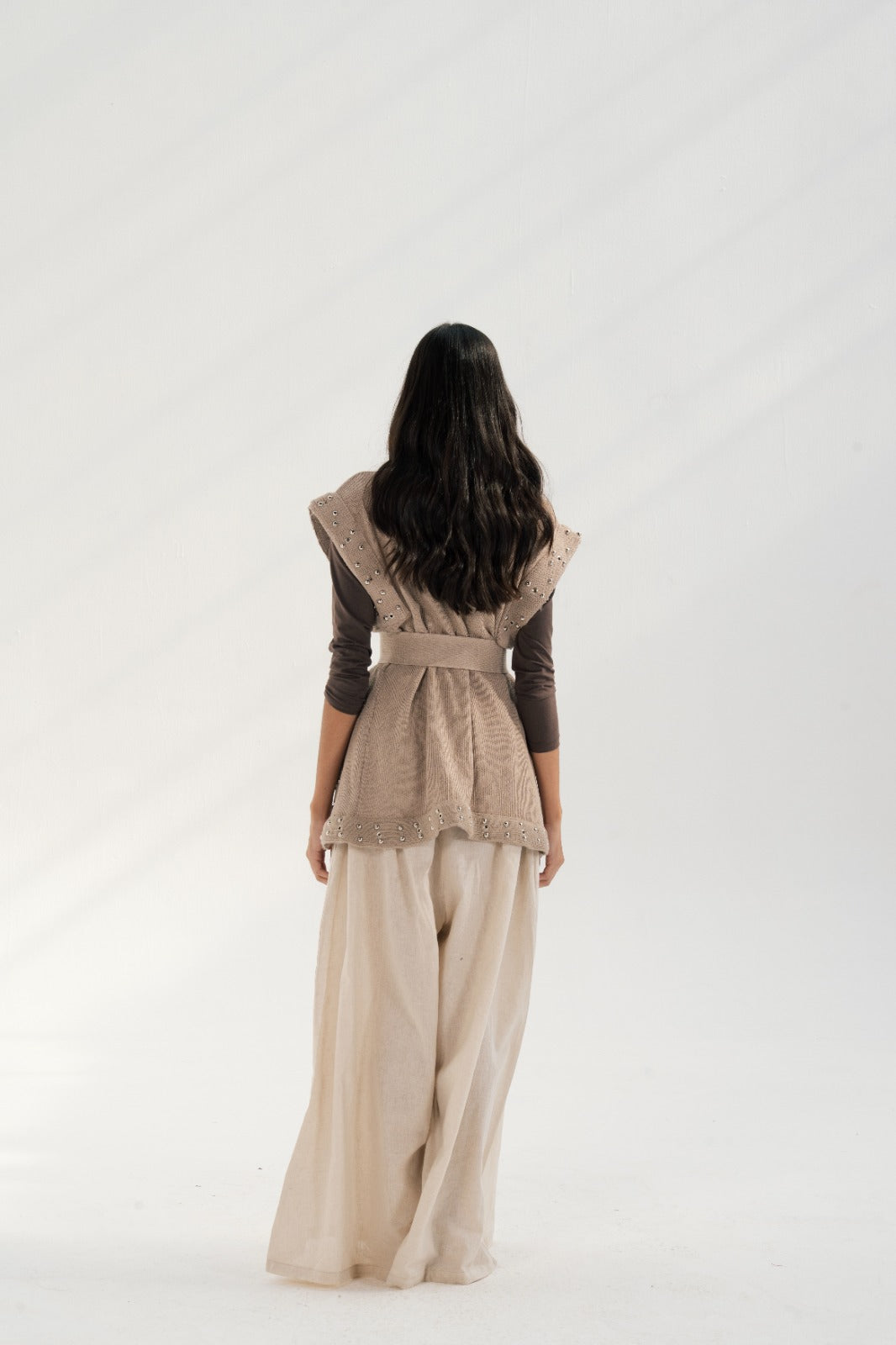 Embellished knit vest