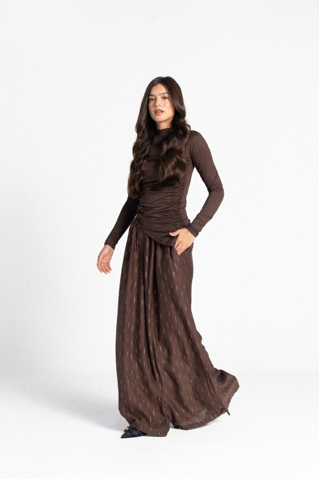 Starlight Shimmery Pants - Brown
