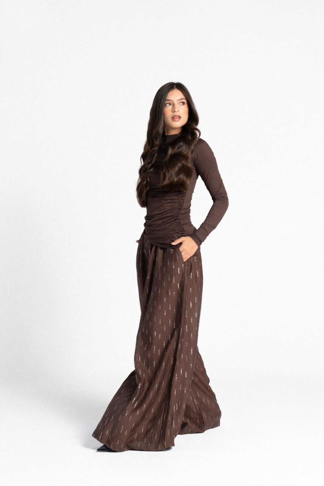 Starlight Shimmery Pants - Brown