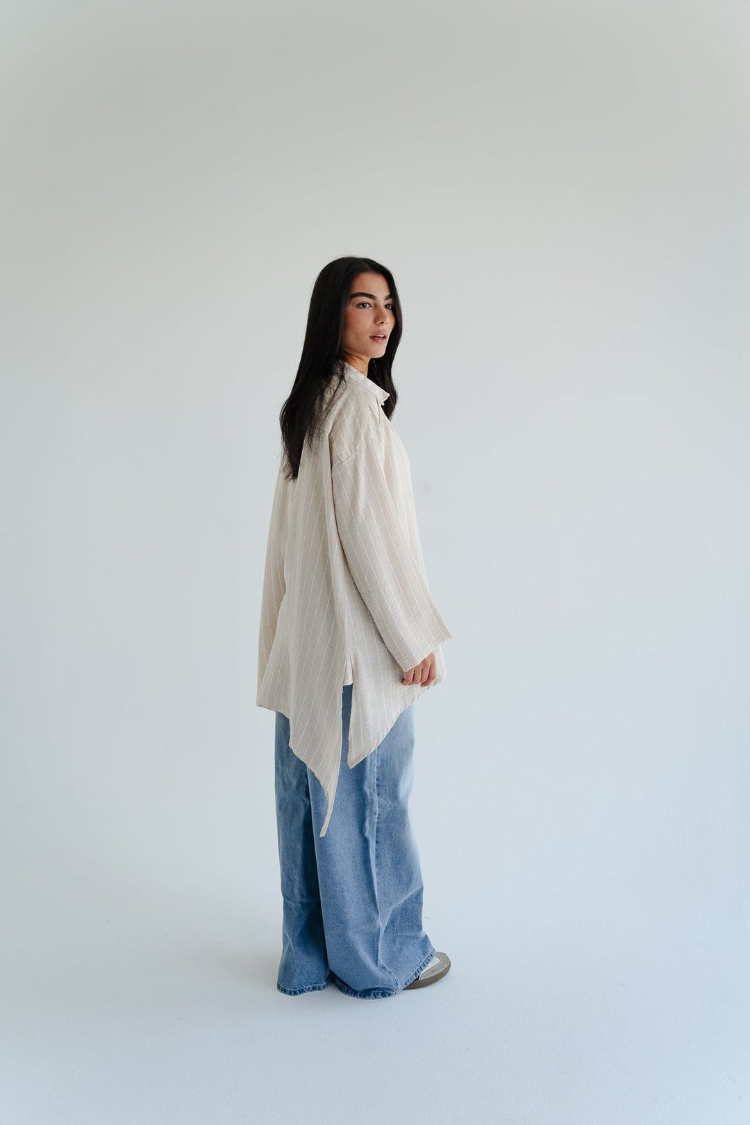 Soft Stripe Oversized Shirt