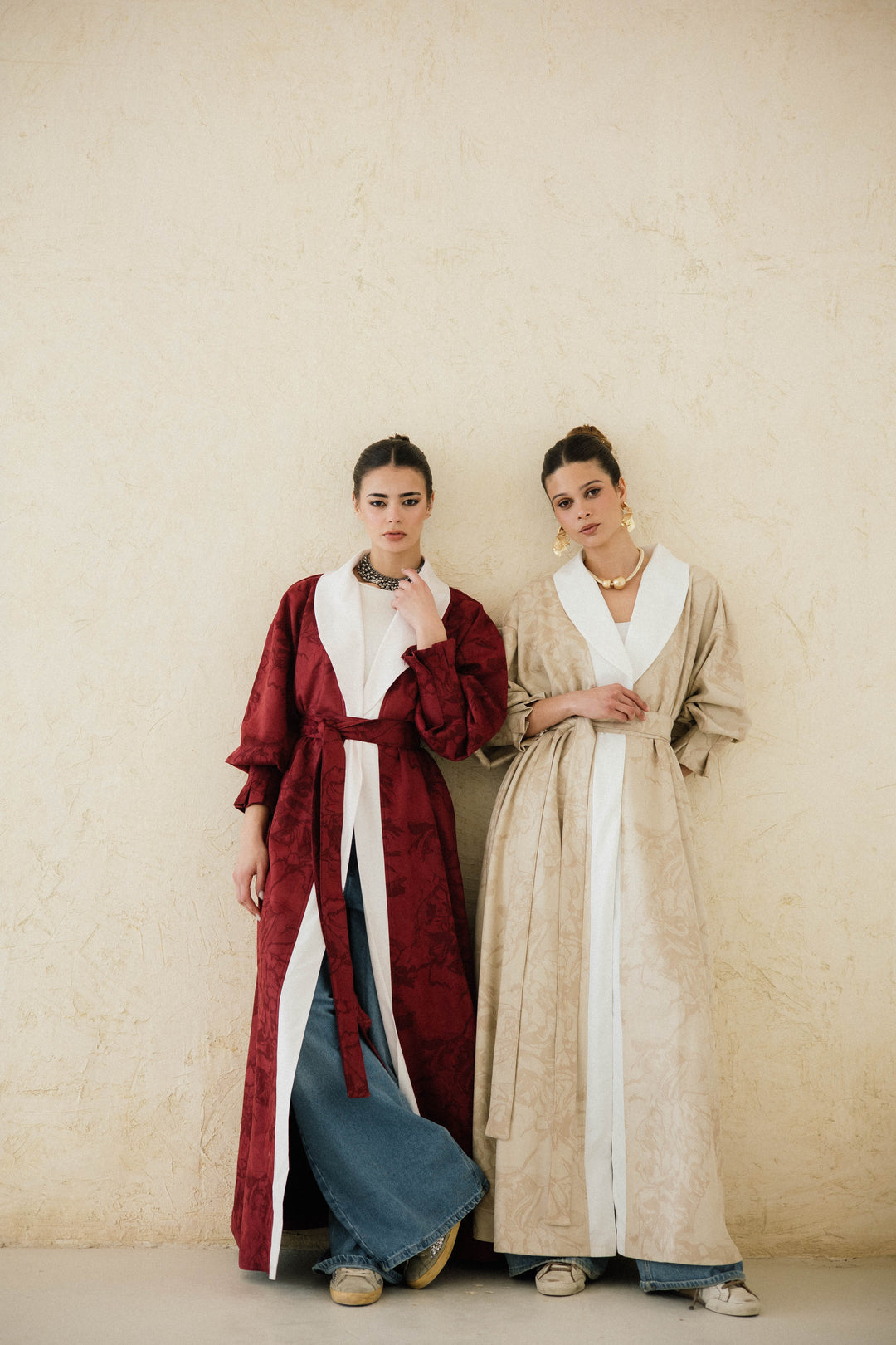 Cuffed Sleeve Printed Kaftan