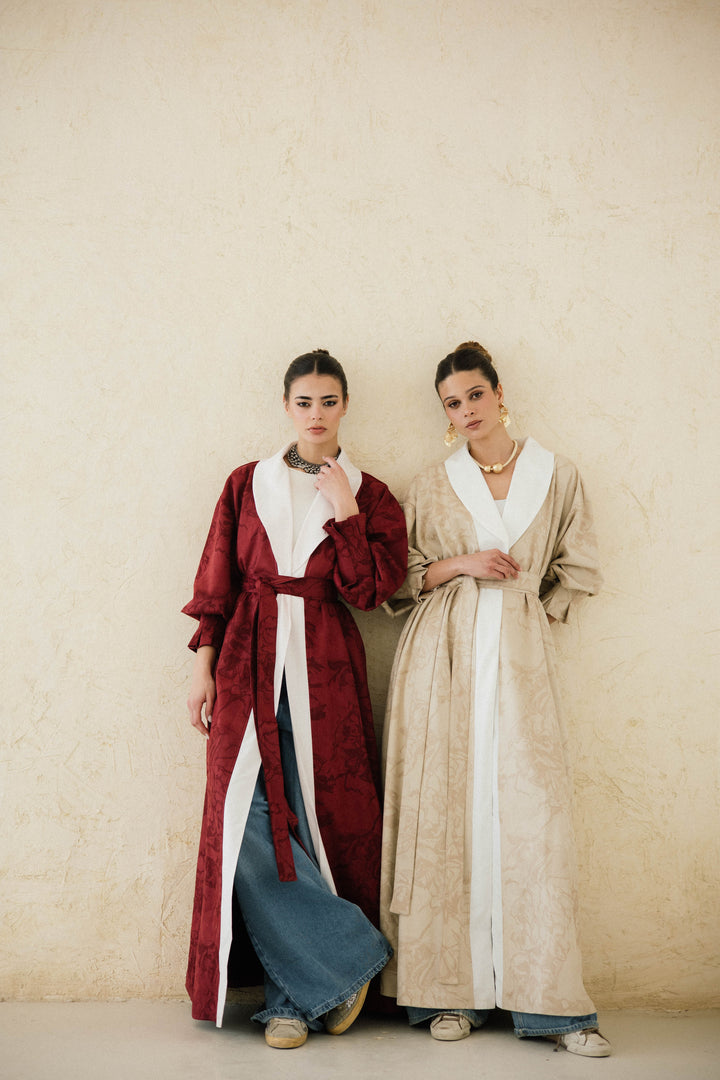 Cuffed Sleeve Printed Kaftan