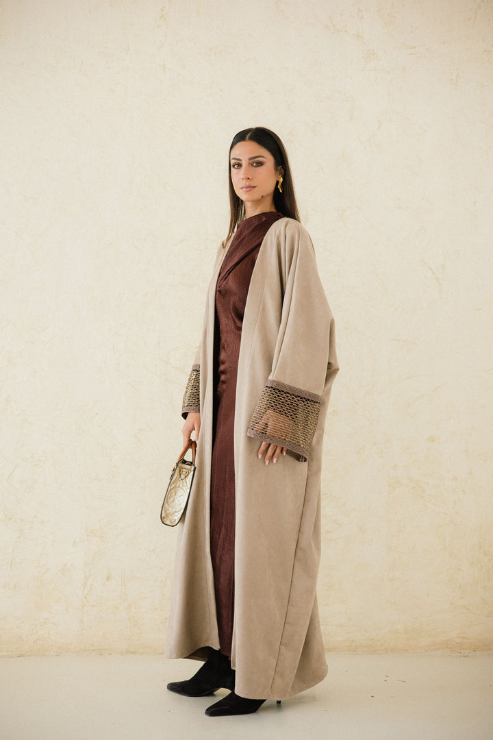 Suede Mesh Kaftan