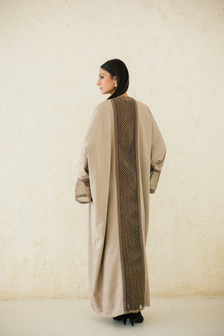 Suede Mesh Kaftan