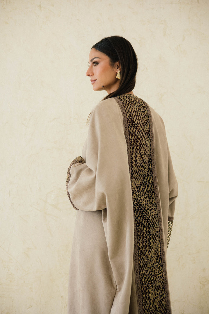Suede Mesh Kaftan