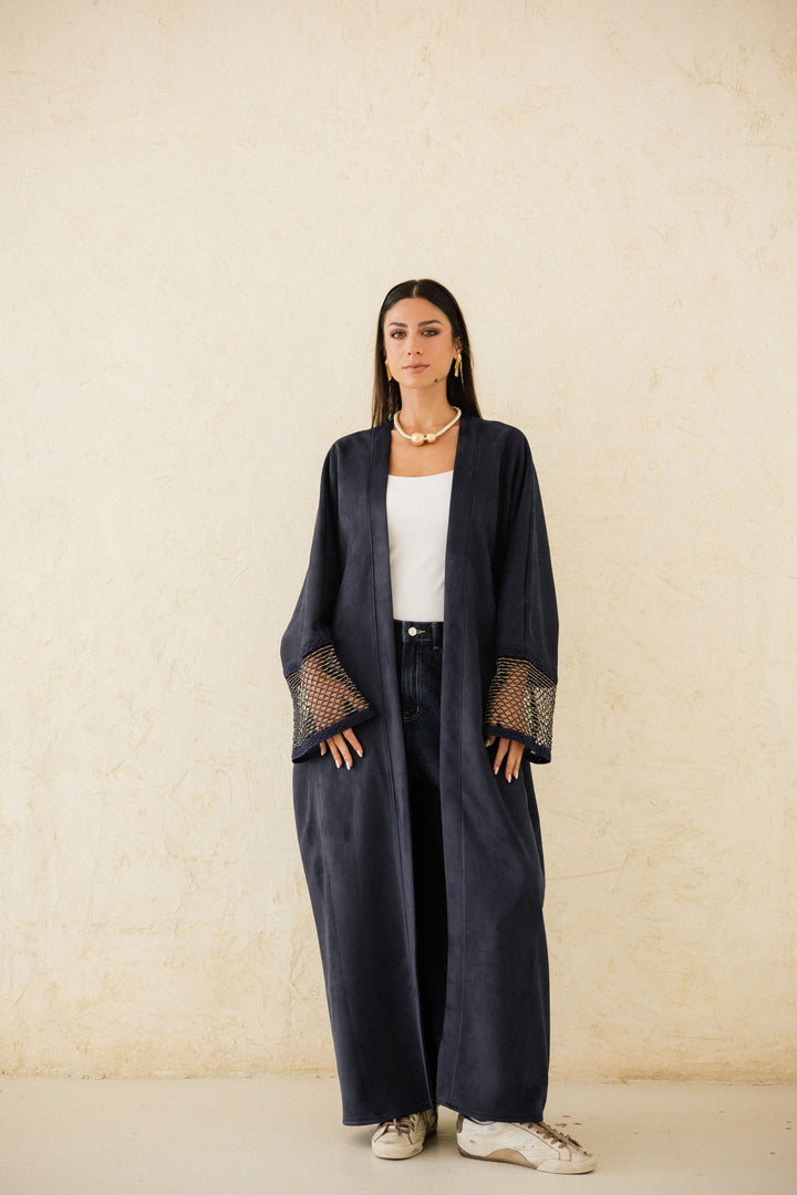 Suede Mesh Kaftan