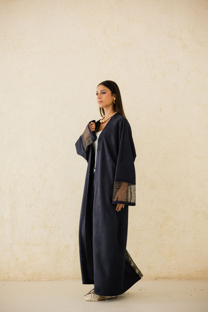 Suede Mesh Kaftan