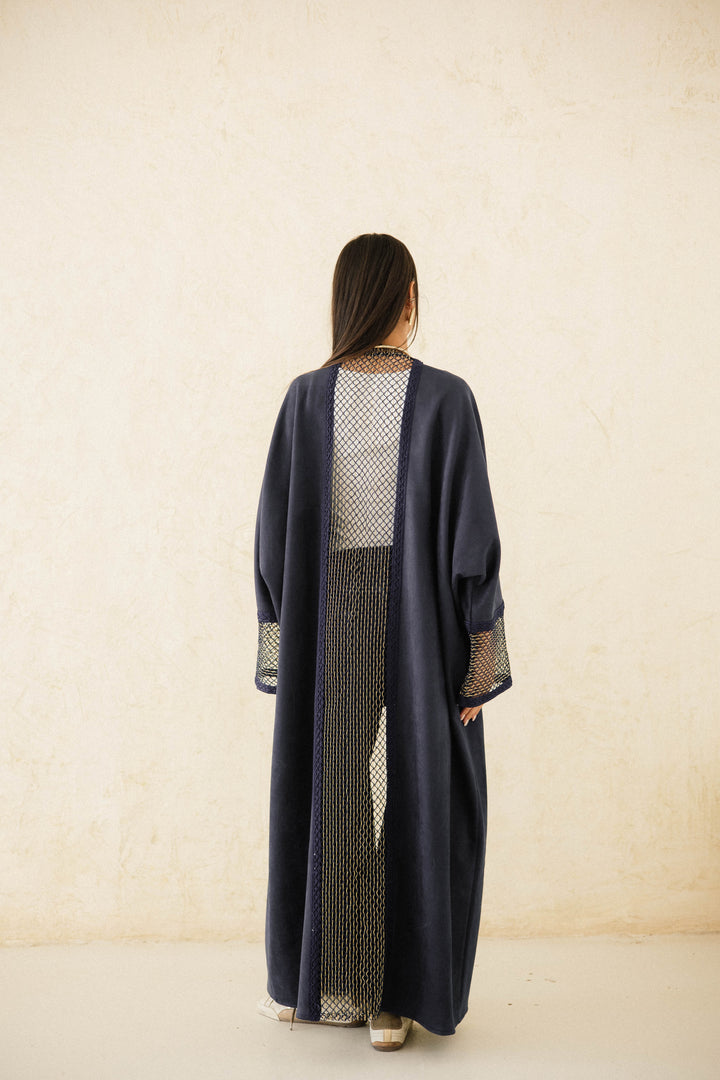 Suede Mesh Kaftan