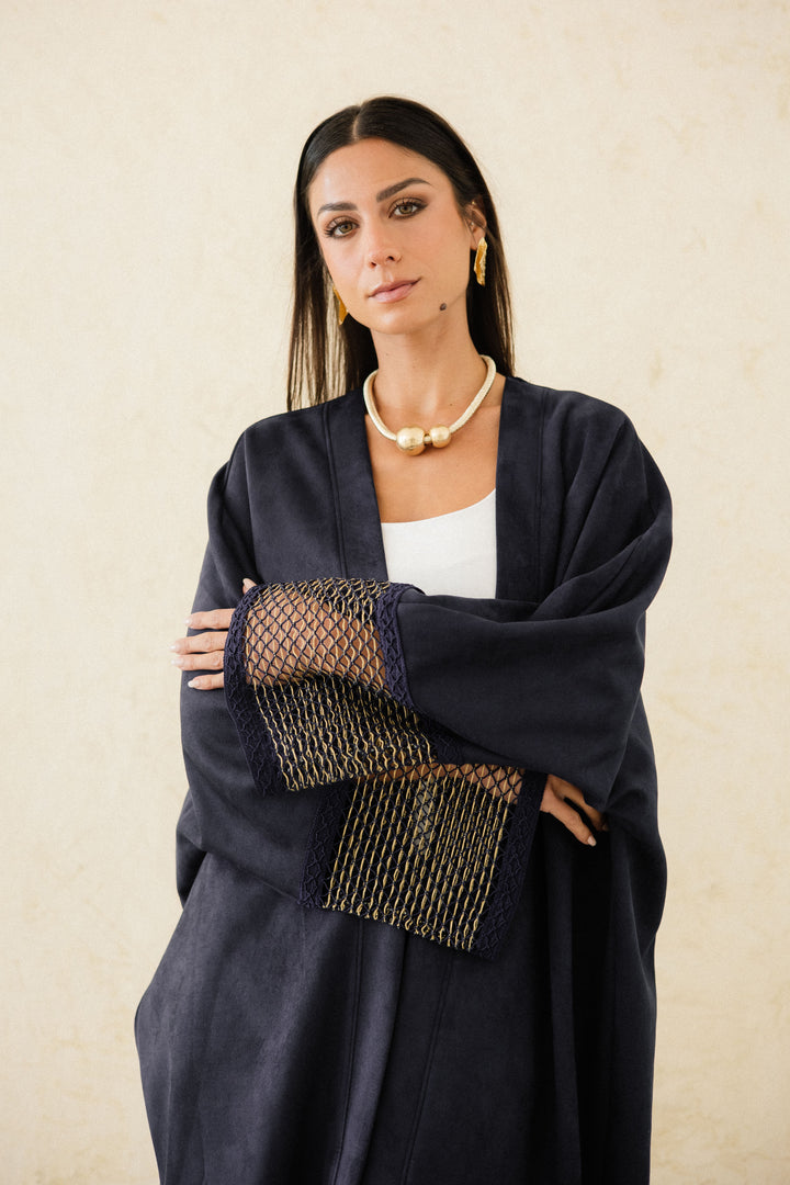 Suede Mesh Kaftan