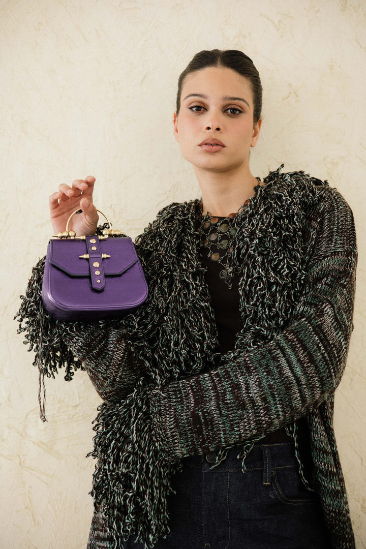 Earth-Tone Fringe cardigan