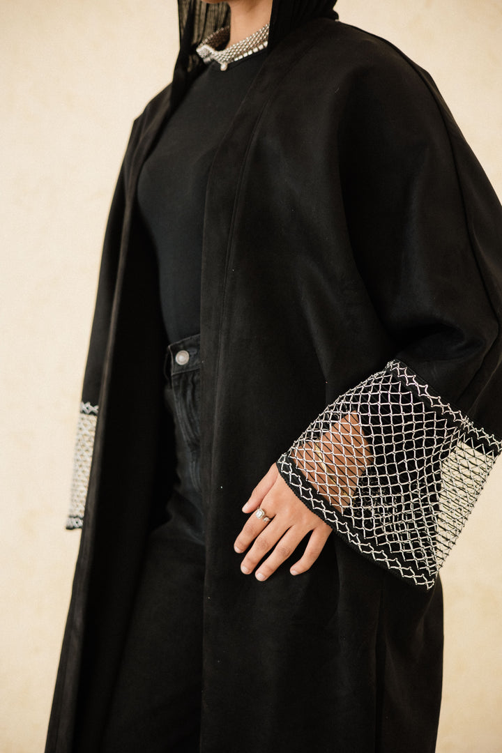Suede Mesh Kaftan