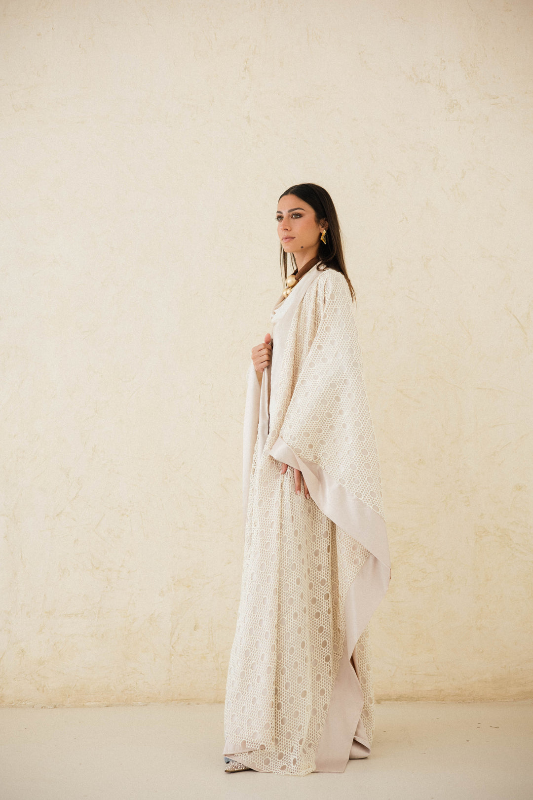 Fully Lined Net Kaftan
